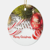 Schöne, farbenfrohe Weihnachtsdekoration Keramik Ornament (Links)