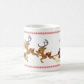 Schöne farbenfrohe Weihnachtsfeier Tasse (Mittel)