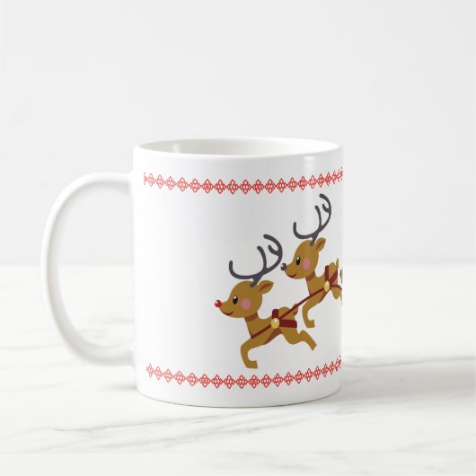 Schöne farbenfrohe Weihnachtsfeier Tasse (Links)