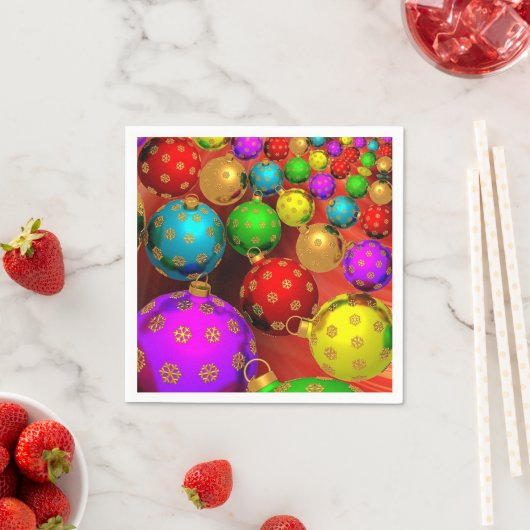 Schöne, farbenfrohe Weihnachtsschmuck Serviette (Beispiel)