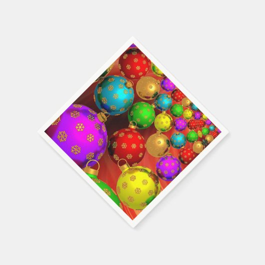 Schöne, farbenfrohe Weihnachtsschmuck Serviette (Ecke)