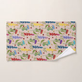 Schöne farbenfrohe Wildblume, Biene, Lady Bug Badhandtuch Set (Handtuch)