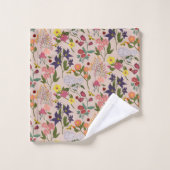 Schöne, farbenfrohe Wildblume, Biene, Lady Bug Badhandtuch Set (Waschlappen)