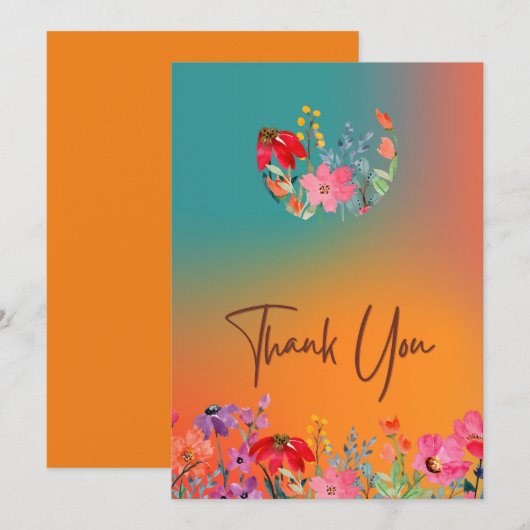 Schöne, farbenfrohe Wohnung Danke Karte (Vorne/Hinten)