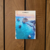 Schöne farbenfrohe zyprische Küste Postkarte