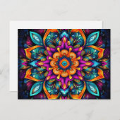 Schöne Farbenpracht bei Sacred Geometry Postkarte (Vorne/Hinten)