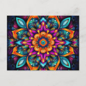 Schöne Farbenpracht bei Sacred Geometry Postkarte (Vorderseite)