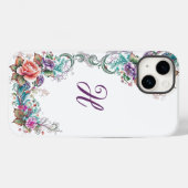 Schöne Farbenpracht Mit Monogramm Case-Mate iPhone Hülle (Rückseite (Horizontal))