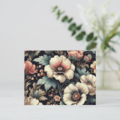 Schöne farbige Blume nahtlos Muster Feiertagspostkarte (Stehend Vorderseite)