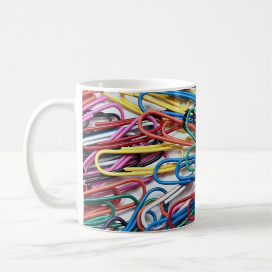 Schöne farbige Büroklammern Kaffeetasse (Links)