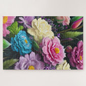 Schöne Farbige gemischte Blume Rose Puzzle (Horizontal)