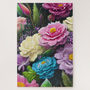 Schöne Farbige gemischte Blume Rose Puzzle