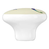 Schöne farbige Tile Letter K Initial Monogram Keramikknauf (Seitenansicht)