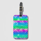 Schöne Farbpalette im Stile der Meerjungfrau Gepäckanhänger (Vorderseite Vertikal)