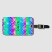 Schöne Farbpalette im Stile der Meerjungfrau Gepäckanhänger (Vorderseite (Horizontal))