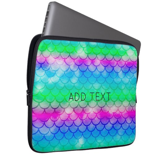 Schöne Farbpalette im Stile der Meerjungfrau Laptopschutzhülle (Vorne Rechts)