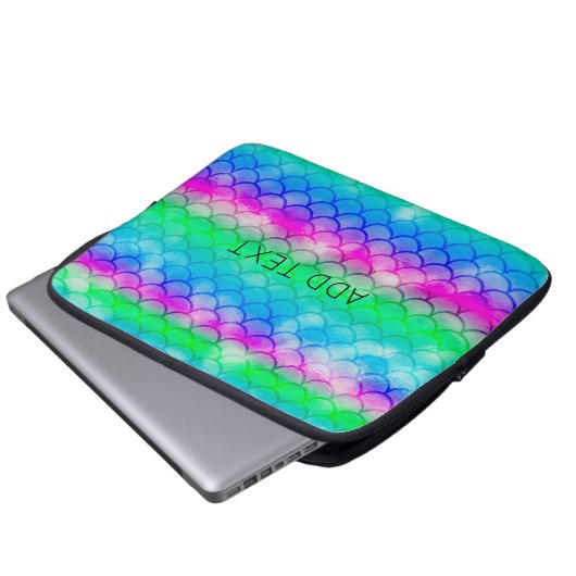 Schöne Farbpalette im Stile der Meerjungfrau Laptopschutzhülle (Vorne Knopf)