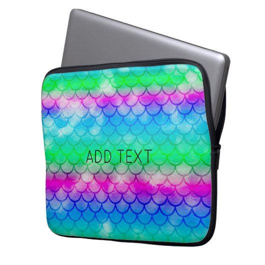 Schöne Farbpalette im Stile der Meerjungfrau Laptopschutzhülle (Vorderseite Links)