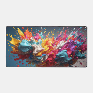 Schöne Farbspritzer Kunst #2 Schreibtischunterlage