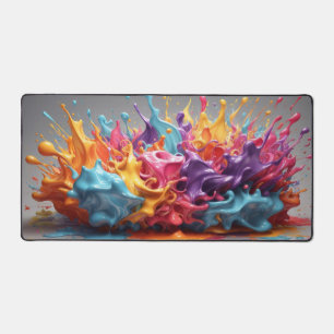 Schöne Farbspritzer Kunst #4 Schreibtischunterlage