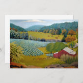 Schöne Farm Weinberg Geburtstag Einladung (Vorne/Hinten)