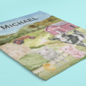 Schöne Farmtiere Aquarellstall Monogramm Fleecedecke