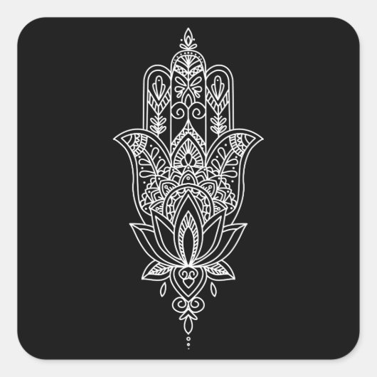 Schöne Fatimas Hand Quadratischer Aufkleber (Vorderseite)