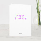 Schöne Feather Birthday Card Karte (Rückseite)