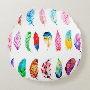 Schöne Feather Collection Rundes Kissen