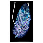 Schöne Feather Geschenktasche - Farben auswählen Kleine Geschenktüte (Rückseite)