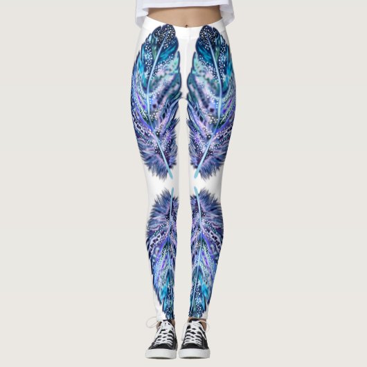 Schöne Feathers 2012 - Wählen Sie Ihre Farben Leggings (Vorderseite)