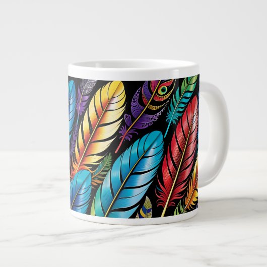 Schöne Feathers Jumbo-Tasse (Vorderseite Rechts)