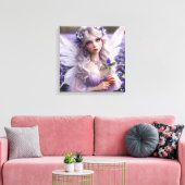 Schöne Februar Fee in Violets Leinwanddruck (Insitu (Wohnzimmer))