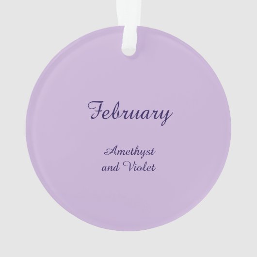 Schöne Februar Fee in Violets Ornament (Rückseite)