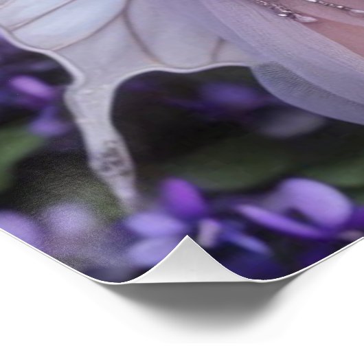 Schöne Februar Fee in Violets Poster (Ecke)