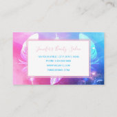 Schöne Federn im Weltraum. Visitenkarte (Rückseite)