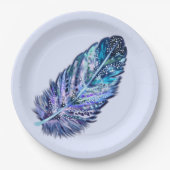 Schöne Federpapier-Teller - individuell anpassbar Pappteller (Vorderseite)