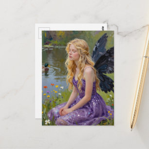 Schöne Fee am Entenweiher Postkarte