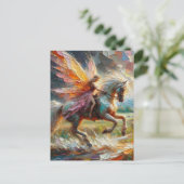 Schöne Fee auf dem Horseback Postkarte (Stehend Vorderseite)