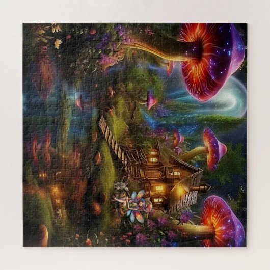 Schöne Fee auf ihrer Forest Zuhause Puzzle (Horizontal)