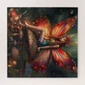 Schöne Fee auf Toadstool Puzzle (Horizontal)