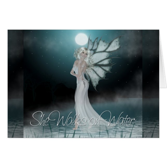 Schöne Fee, die sie auf der Water Fantasy Card spa (Vorderseite (Horizontal))