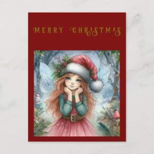 Schöne Fee Frohe Weihnachten Postkarte
