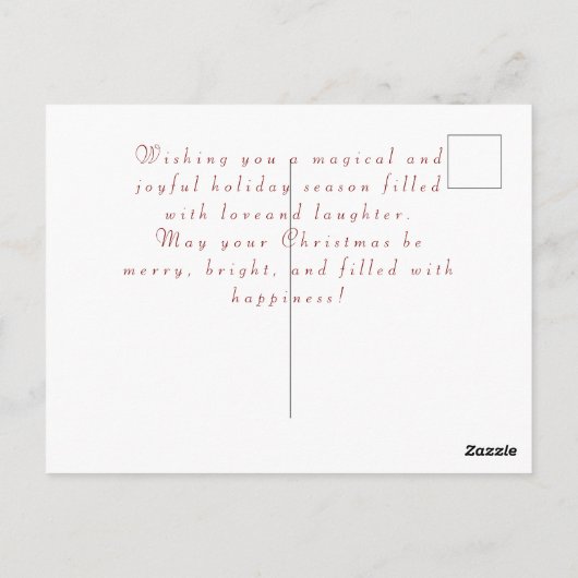 Schöne Fee im Wald Frohe Weihnachten Postkarte (Rückseite)