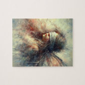 Schöne Fee in einer Augenbinde Puzzle (Horizontal)