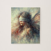 Schöne Fee in einer Augenbinde Puzzle (Vertikal)