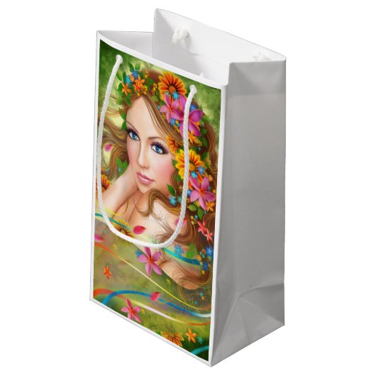 Schöne Fee Kleine Geschenktüte (Rückseite Schrägansicht)