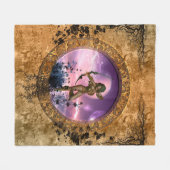 Schöne Fee mit Pfeil und Bogen Fleecedecke (Vorderseite (Horizontal))