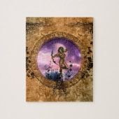 Schöne Fee mit Pfeil und Bogen Puzzle (Vertikal)