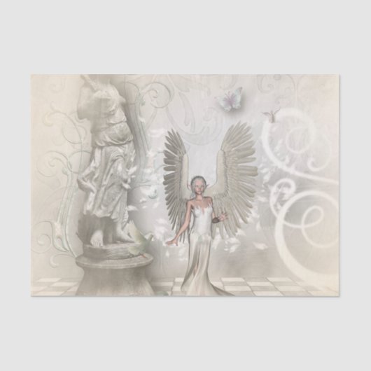 Schöne Fee mit Schmetterlingen Seidenpapier (Vorderseite)